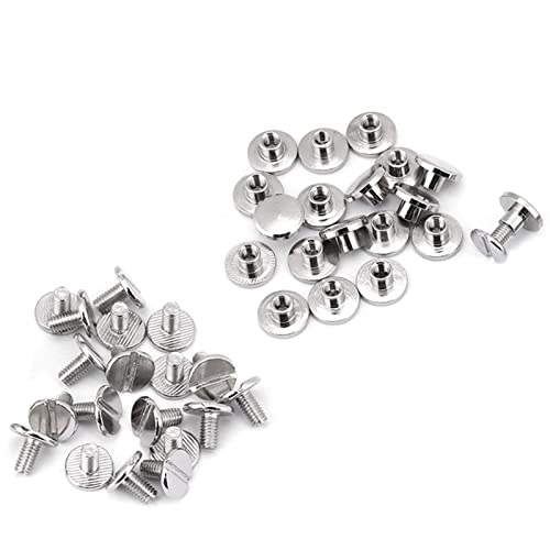 20pcs/Set Messing Flat Head Button Bolde Bronze Lederfahrerschrauben Nagel Nieten DIY Leder Bastel Metall Nieten für Gürtelgurtbeutel Schuhe Dekoration (8mm) von cardyven