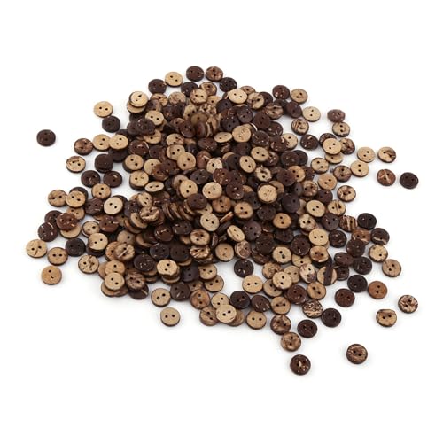 400Pcs 10MM Brown Coconut Shell Buttons, 2 Holes Sewing Buttons for Sewing Clothes DIY Crafts Scrapbooking Decor Bulk Wooden Style Craft Accessories 400Pcs 10MM Brown Coconut Shell Buttons, 2 Holes Sewing Buttons for Sewing Clothes DIY Crafts Scrapbooking Decor Bulk Wooden Style Craft Accessories von cardyven