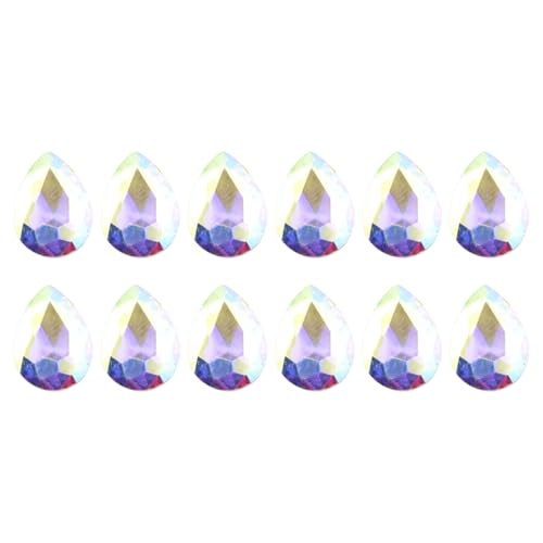 12 Stück Strasssteine mit spitzer Rückseite, Glas-Strasssteine in Tropfenform für Handy, Schmuckherstellung, Schuhe, Kleidung, Dekoration 12 Stück Strasssteine mit spitzer Rückseite, Glas-Strasssteine in Tropfenform für Handy, Schmuckherstellung, Schuhe, Kleidung, Dekoration von carotoe