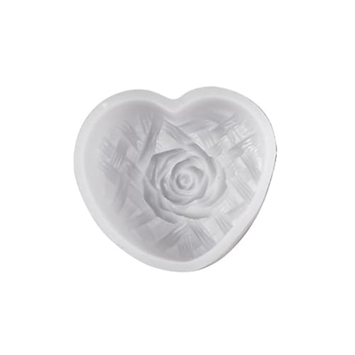 3D Rose Herz Silikonformen Herz Seifenform Herz Seifenformen für Epoxidharz Gips Dekoration von carotoe