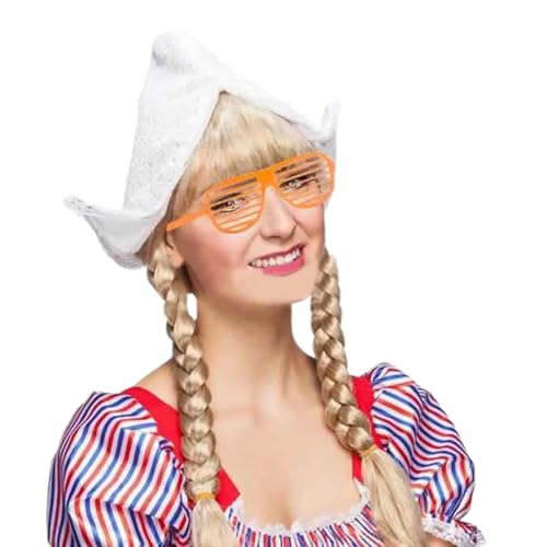 Eleganter, weißer Spitzenhut, bequemer Hollandhut mit Shutter Shading Brille für Frauen, kulturelle Themenparty Eleganter, weißer Spitzenhut, bequemer Hollandhut mit Shutter Shading Brille für Frauen, kulturelle Themenparty von carotoe