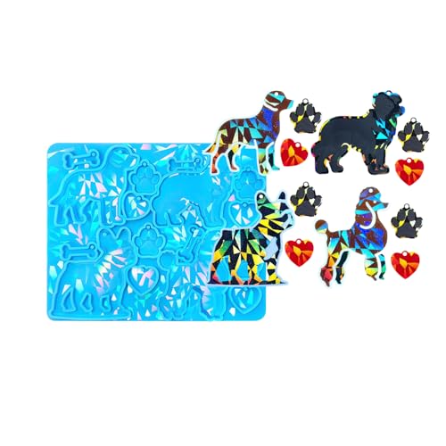 Flexible Silikonform mit Tiermotiven, Schlüsselanhänger, Epoxidharz, Ornament, Schmuckherstellungszubehör von carotoe
