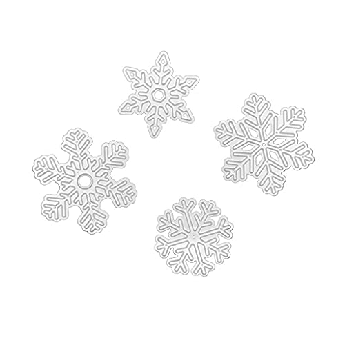 Metall-Stanzform mit Cartoon-Weihnachts-Schneeflocken-Motiv, Schneeflocken-Form, Prägeschablone für Klassenzimmer, Büro, Zuhause von carotoe