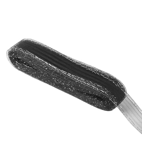 Netz-Bindungsband, silberfarbenes Band, Sinamay-Hut, Bindeband für Schleife, Stirnband, Projektmaterialien von carotoe