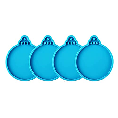 Silikon-Gießformen für Weihnachtsdekoration, runde Form, Bastelzubehör für Ornamente, Schlüsselanhänger, Anhänger Silikon-Gießformen für Weihnachtsdekoration, runde Form, Bastelzubehör für Ornamente, Schlüsselanhänger, Anhänger von carotoe