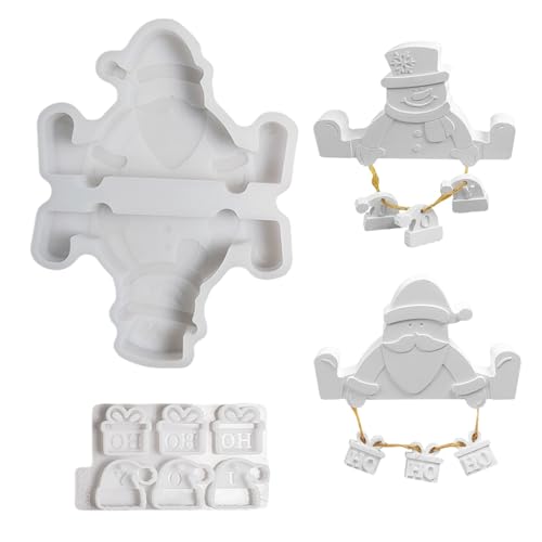 Silikonformen für Beton, Zement, Weihnachtsmann, Schneemann, Epoxidharz, Heimdekoration von carotoe