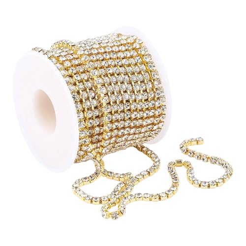 Strassbesatz, geschlossene Kette, Strass-Schmuckkette zum Basteln, Nähen, Kleidung, Hochzeitsdekoration, Dekoration von carotoe