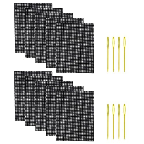 carotoe 10-teiliges Leinwand-Set für Stickerei, Acrylgarn, Basteln, Strick- und Häkelprojekte von carotoe