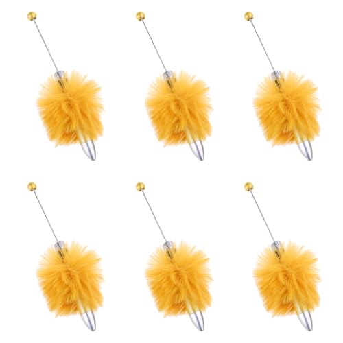 carotoe 6 x Perlen-Kugelschreiber, Plüsch-Kugelschreiber, mehrfarbig, einziehbarer Kugelschreiber, schreibt reibungslos carotoe 6 x Perlen-Kugelschreiber, Plüsch-Kugelschreiber, mehrfarbig, einziehbarer Kugelschreiber, schreibt reibungslos von carotoe