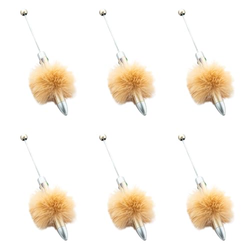 carotoe 6 x Perlen-Kugelschreiber, Plüsch-Kugelschreiber, mehrfarbig, einziehbarer Kugelschreiber, schreibt reibungslos carotoe 6 x Perlen-Kugelschreiber, Plüsch-Kugelschreiber, mehrfarbig, einziehbarer Kugelschreiber, schreibt reibungslos von carotoe