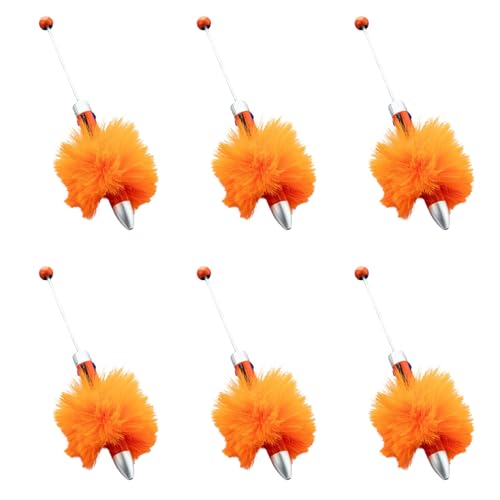 carotoe 6 x Perlen-Kugelschreiber, Plüsch-Kugelschreiber, mehrfarbig, einziehbarer Kugelschreiber, schreibt reibungslos carotoe 6 x Perlen-Kugelschreiber, Plüsch-Kugelschreiber, mehrfarbig, einziehbarer Kugelschreiber, schreibt reibungslos von carotoe