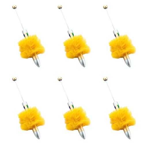 carotoe 6 x Perlen-Kugelschreiber, Plüsch-Kugelschreiber, mehrfarbig, einziehbarer Kugelschreiber, schreibt reibungslos carotoe 6 x Perlen-Kugelschreiber, Plüsch-Kugelschreiber, mehrfarbig, einziehbarer Kugelschreiber, schreibt reibungslos von carotoe
