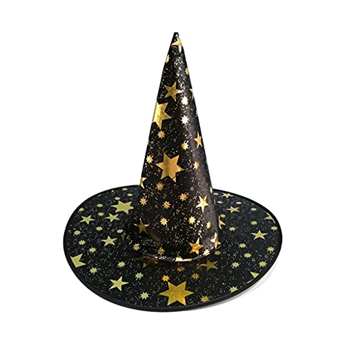 carotoe Halloween Bronzing Hexe Zauberer Hut Kopfbedeckung Maskerade Peaked Cosplay Requisiten von carotoe