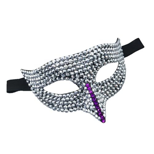 carotoe Maskerade Strass Auge Halloween Cosplay halbes Gesicht für Männer Frauen Maskerade Halloween Cosplay von carotoe