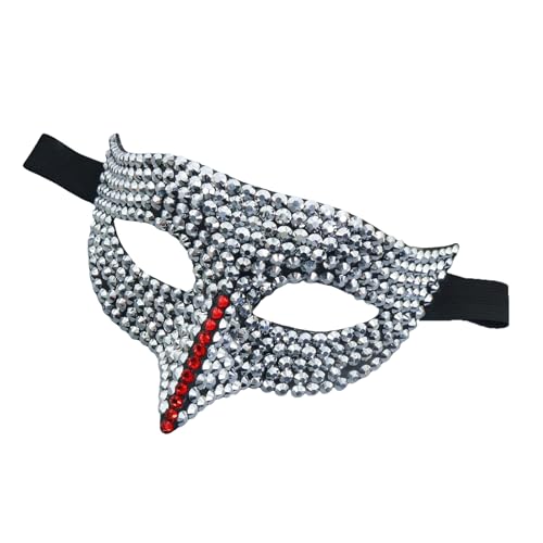 carotoe Maskerade Strass Auge Halloween Cosplay halbes Gesicht für Männer Frauen Maskerade Halloween Cosplay von carotoe
