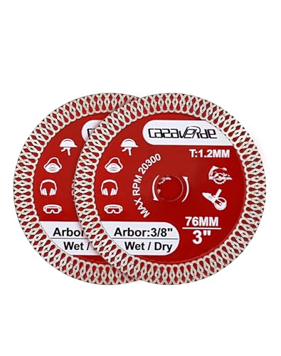 Casaverde 2Pcs Diamantscheibe 76mm Fliesen,Diamantscheibe Trennscheibe für Fliese, Feinsteinzeug,Marmor,Keramik und Naturstein, Extra Dünn Diamant Trennscheibe Casaverde 2Pcs Diamantscheibe 76mm Fliesen,Diamantscheibe Trennscheibe für Fliese, Feinsteinzeug,Marmor,Keramik und Naturstein, Extra Dünn Diamant Trennscheibe von casaverde