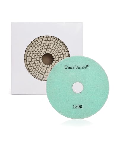 Casaverde 7Step Diamant-Polierpads, Körnung 1500, trocken/nass für Granit, Marmor, Quarz, Stein, Arbeitsplattenpolitur, 7 Zoll von casaverde