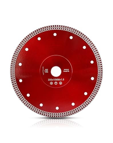 Casaverde Diamant Fliesenscheibe 200 x 22,23 x 10 mm,Diamanttrennscheibe für Fliese,Feinsteinzeug,Marmor,Keramik und Naturstein,Extra Dünn Diamant Trennscheibe von casaverde
