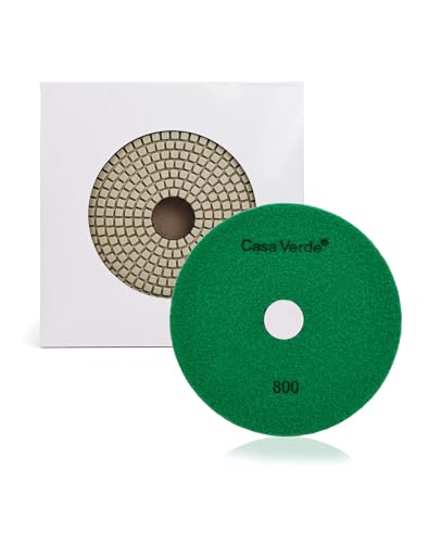 Casaverde Diamant-Polierpads, Körnung 800, 17,8 cm, Granit-Marmor-Polierpad für Beton, Marmor, Quarz, Stein, Arbeitsplatte, Granit von casaverde