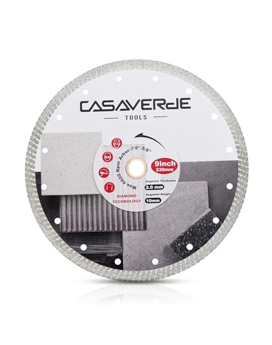 Casaverde Diamanttrennscheibe 230mm x 22,23mm für Fliesen,Naturstein,Marmor,Granit,Keramik Casaverde Diamanttrennscheibe 230mm x 22,23mm für Fliesen,Naturstein,Marmor,Granit,Keramik von casaverde