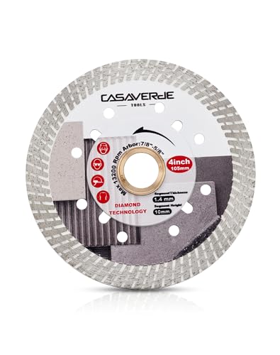 Casaverde Feinsteinzeug Diamantscheibe 105mm für Fliesen,Naturstein,Marmor,Granit,Keramik - Diamanttrennscheibe für Winkelschleifer Casaverde Feinsteinzeug Diamantscheibe 105mm für Fliesen,Naturstein,Marmor,Granit,Keramik - Diamanttrennscheibe für Winkelschleifer von casaverde