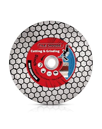 Feinsteinzeug Diamantscheibe 125mm x M14,Diamanttrennscheibe Schleifklinge Schneiden und Schleifen für Granit,Marmor,Quarz,Keramikfliesen Feinsteinzeug Diamantscheibe 125mm x M14,Diamanttrennscheibe Schleifklinge Schneiden und Schleifen für Granit,Marmor,Quarz,Keramikfliesen von casaverde