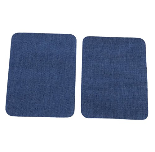 casstaly 1 Paar Patches, rechteckig, als Verzierung für Kleidung – Hellblau von casstaly