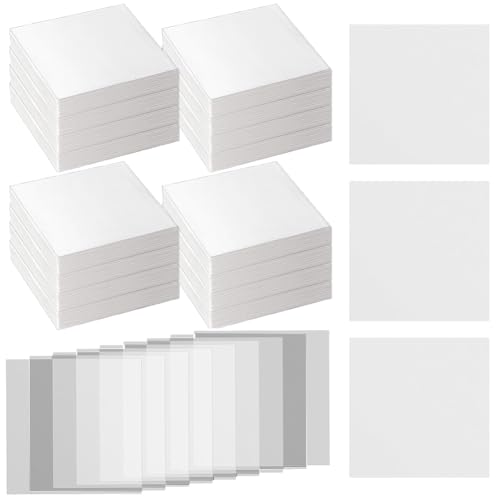 casstaly 2000 Stück Zellulose-Wägepapier, Laborproben-Wägepapier, Wägepapiere, Stickstofffrei, 4 X 4, Langlebig von casstaly