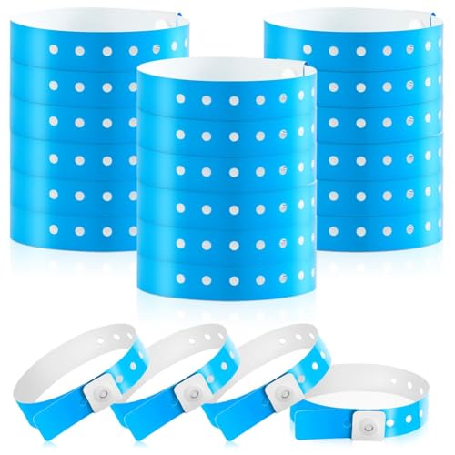 casstaly 300 Stück Neon-Armbänder Aus Kunststoff, Vinyl-Armbänder, Armbänder, Plastikarmbänder, Armbänder, Blau von casstaly