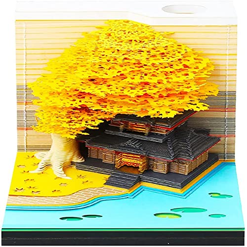 casstaly 3D Haft Notizen Bequemlichkeit Aufkleber Papiere Karte Basteln Kreatives Mach Es Selbst Notizen mit Licht (Gelb Ehe) von casstaly