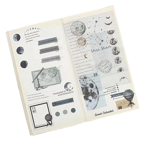 casstaly 40 Blatt Washi-Stickerbuch zum Thema Natur für Erwachsene, Botanische Pflanzenaufkleber, Junk-Journaling-Scrapbook-Zubehör, Langlebig, Einfach zu Installieren und Einfach zu Verwenden von casstaly