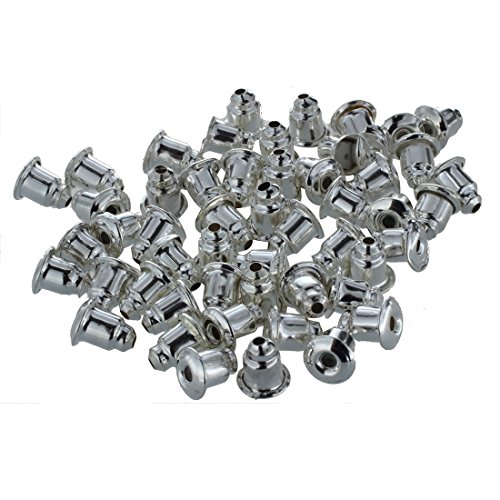 casstaly 50 x Verschlüsse für Ohrringe, Silber, in Kugelform von casstaly