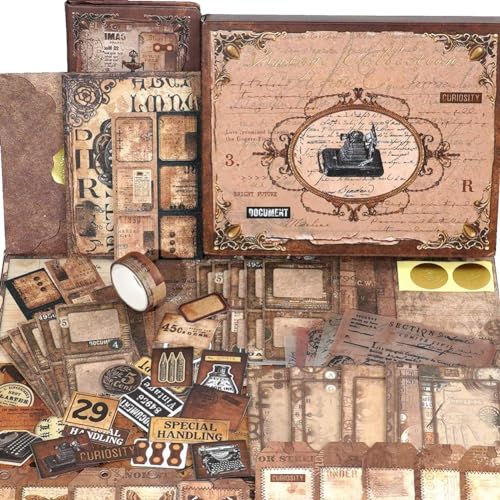 casstaly Scrapbooking-Set, Serie „The Love Poems" - Vintage-Artikel, Perfekte Geschenkverpackung für Scrapbooking-Materialien von casstaly