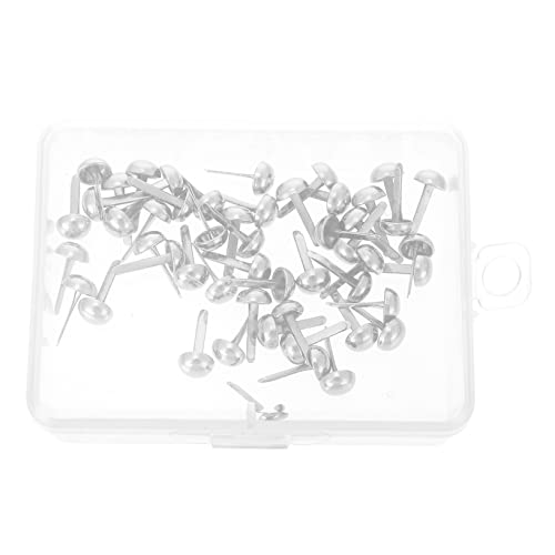 50 Stück Zweibeinige Klammern für DIY Handwerk und Scrapbooking, 8 mm Eisen und Kunststoff Verschlüsse von catgol