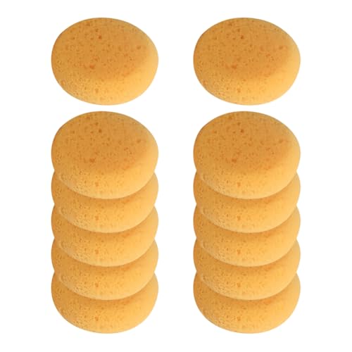 12 Stück runde Bastelschwämme, klein, gelb, Malschwämme, Keramik, Ton, Schwämme, Kunst und Handwerk, Reinigungsschwamm von ccHuDE
