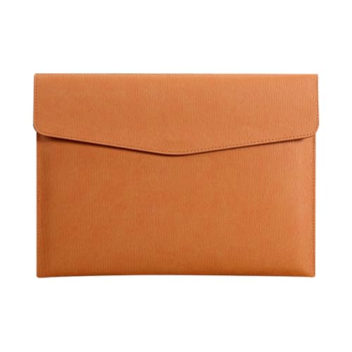PU Leder A4 Umschlag Ordner Tragbare Dokumententasche Reise Datei Organizer Halter Dokumententasche Dokumententasche Hüllen mit Druckknopf für Büro Braun PU Leder A4 Umschlag Ordner Tragbare Dokumententasche Reise Datei Organizer Halter Dokumententasche Dokumententasche Hüllen mit Druckknopf für Büro Braun von ccHuDE