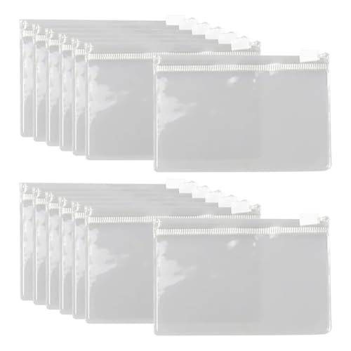 ccHuDE 25 Stück PVC-Schmuckbeutel, transparent, selbstverschließend, für Ohrringe, Halsketten, kleine Kunststoff-Reißverschlusstaschen, wasserdichte Armband-Organizer-Tasche für Ringe von ccHuDE
