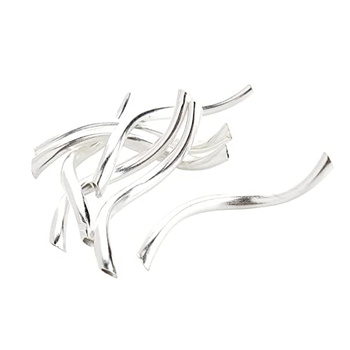 ccHuDE 50 Stück 2 x 25 mm gebogene Metallrohrperlen Nudelrohr Abstandshalter Perlen S-förmige Röhrenperlen lange gedrehte Röhrenperlen für Schmuckherstellung ccHuDE 50 Stück 2 x 25 mm gebogene Metallrohrperlen Nudelrohr Abstandshalter Perlen S-förmige Röhrenperlen lange gedrehte Röhrenperlen für Schmuckherstellung von ccHuDE