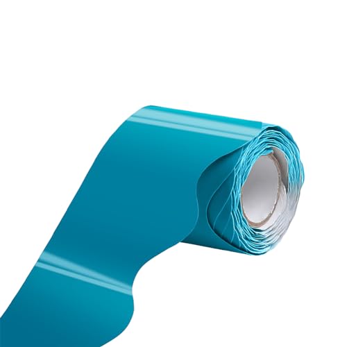 ccHuDE Bordüre für Klassenzimmer, 5,7 cm, 10 m, gewellt, einfarbig, Bordüre, Klassenzimmer, Dekoration, Posterbordüre für Dekoration, Blau von ccHuDE