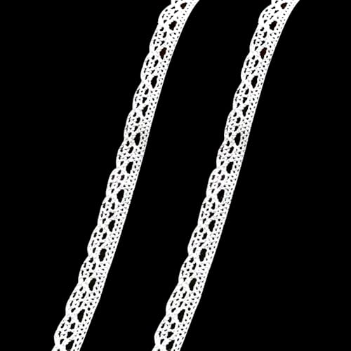 ccHuDE Dünnes Spitzenband, 1,2 cm, 27,7 m, Basteln, Nähen, Spitzenband, Häkelspitze, Brautschmuck, Hochzeitsdekoration, Spitzenborte für Geschenkverpackung, Weiß ccHuDE Dünnes Spitzenband, 1,2 cm, 27,7 m, Basteln, Nähen, Spitzenband, Häkelspitze, Brautschmuck, Hochzeitsdekoration, Spitzenborte für Geschenkverpackung, Weiß von ccHuDE