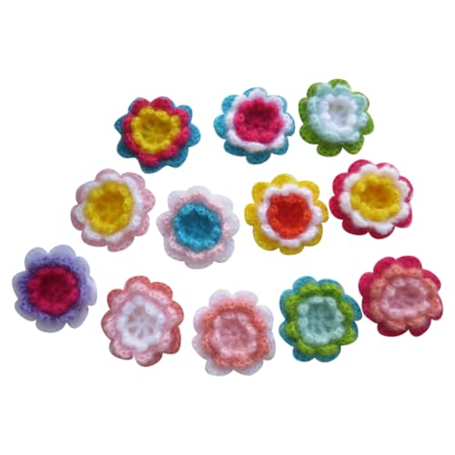 ccHuDE Häkelblumen, 3D-Blumen-Applikationen, Häkelblumen, 5,8 cm, kleine Blumenverzierungen für DIY-Dekoration, 12 Stück ccHuDE Häkelblumen, 3D-Blumen-Applikationen, Häkelblumen, 5,8 cm, kleine Blumenverzierungen für DIY-Dekoration, 12 Stück von ccHuDE