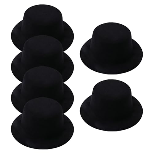 ccHuDE Kleine formelle Hüte für Puppen, Miniatur-Bastelhüte, niedlicher schwarzer Schneemannhut, Mini-Party-Dekoration, Hüte, kleine Weihnachtsmütze, niedlich, lustig, Bastelhüte für Ornamente, 6 ccHuDE Kleine formelle Hüte für Puppen, Miniatur-Bastelhüte, niedlicher schwarzer Schneemannhut, Mini-Party-Dekoration, Hüte, kleine Weihnachtsmütze, niedlich, lustig, Bastelhüte für Ornamente, 6 von ccHuDE