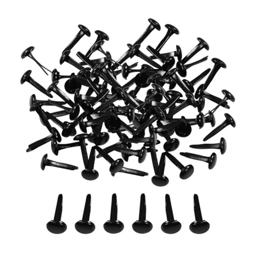 ccHuDE Mini-Metallklammern, kleine Papierverschlüsse, runde Kopfklammern, dekorative Scrapbooking-Brads für Bastelarbeiten, 200 Stück von ccHuDE