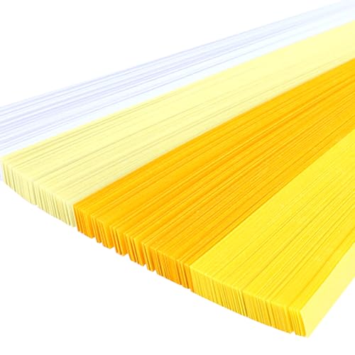ccHuDE Origami-Papier mit Sternen, einfarbig, Farbverlauf, bunt, Handarbeit, Glücksstern-Papier, doppelseitig, Origami-Stern-Papier, DIY-Papier, Kunst, Farbverlauf, Gelb, 1080 Blatt ccHuDE Origami-Papier mit Sternen, einfarbig, Farbverlauf, bunt, Handarbeit, Glücksstern-Papier, doppelseitig, Origami-Stern-Papier, DIY-Papier, Kunst, Farbverlauf, Gelb, 1080 Blatt von ccHuDE