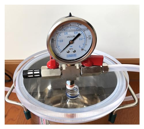 Vakuum-Entgasungskammer-Set aus Edelstahl mit durchsichtigem Acryldeckel – ideal for Entgasen von Epoxidharz, Silikon und Gips(75L(D 40xH 60cm)) von cchhHUAc
