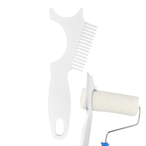 Paint Brush Comb, Roller Cleaner Tool with Ergonomic Handle, Portable Brush Cleaning Supply for Apartment Rental Hotel Restaurant Maintenance Painting Tasks, 9.33x3.46x0.24 Inches von ccuzs