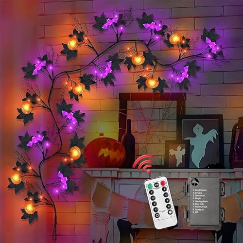 ccuzs Halloween -Saitenleuchten, LED Willow Vine -Zweiglichter, 8 Beleuchtungsmodi, batteriebetriebenes wasserdicht ccuzs Halloween -Saitenleuchten, LED Willow Vine -Zweiglichter, 8 Beleuchtungsmodi, batteriebetriebenes wasserdicht von ccuzs