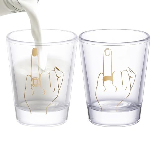 ccuzs Hochzeitsweingläser Für Und Bräutigam,Ringfinger-Design Schnapsgläser Für Frischvermählte - Sammler Whisky-Behälter Für Restaurant Familientreffen ccuzs Hochzeitsweingläser Für Und Bräutigam,Ringfinger-Design Schnapsgläser Für Frischvermählte - Sammler Whisky-Behälter Für Restaurant Familientreffen von ccuzs