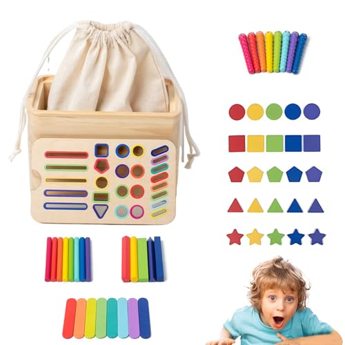 ccuzs Toddler Shape Sorter, Lernspielzeug aus mit Fishing-Spiel, interaktives Entwicklungs-Sensor-Spielset für feine Motorskills, Kindergarten, Spielzimmer, Kindergarten und Daycare von ccuzs