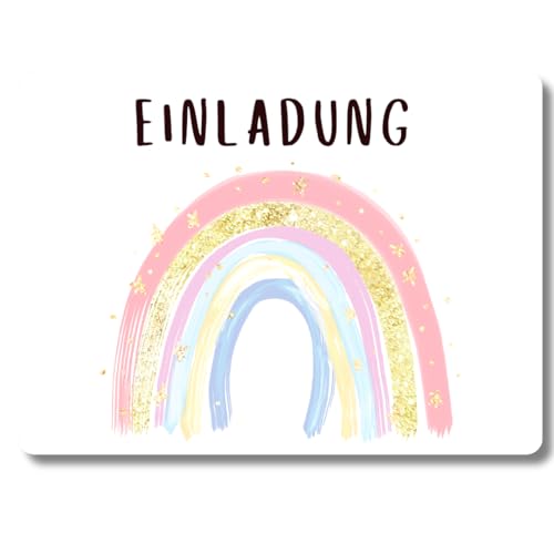 celebr8te 12x Einladungskarten mit Regenbogen Sterne Motiv - Für den Kindergeburtstag von Mädchen - Bunte Geburtstagseinladungen +12 Umschläge +24 Sticker +12 Geschenktüten celebr8te 12x Einladungskarten mit Regenbogen Sterne Motiv - Für den Kindergeburtstag von Mädchen - Bunte Geburtstagseinladungen +12 Umschläge +24 Sticker +12 Geschenktüten von celebr8te
